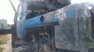 Урал 4320 автокран . Как снять крыло на кабине . Подготов?