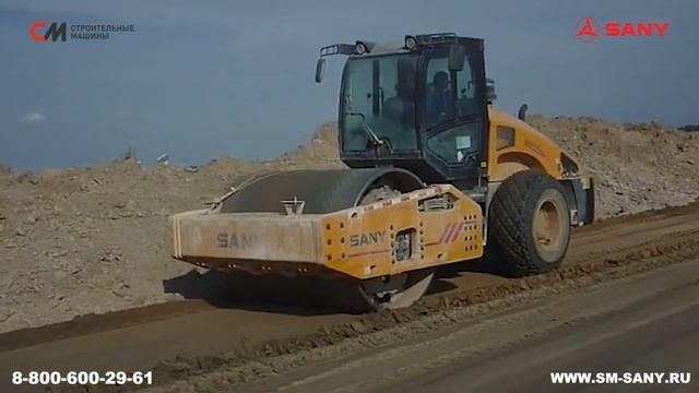 Каток грунтовый SANY SSR150C 10 I Строительные Машины #sany