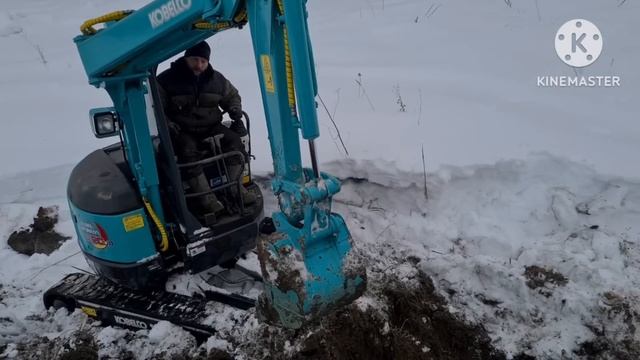 Первый коп металла новым экскаватором. смотреть онлайн