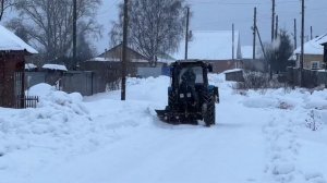 “Farming simulator” в реальной жизни. Чистим снег на МТЗ 82.1