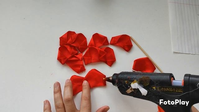 Роза из атласной ленты своими руками #роза #лента #цвет