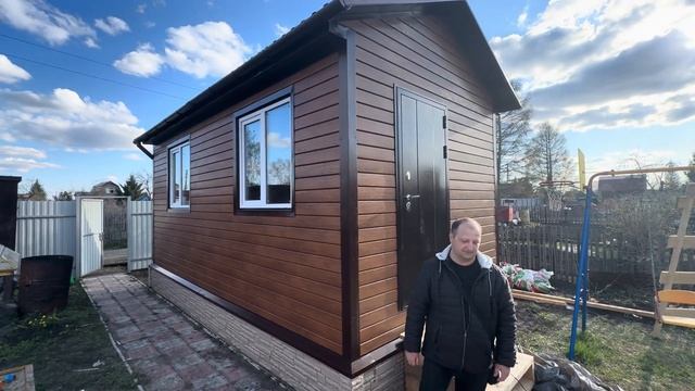 Дачный домик 3х6м от компании Лесное раздолье Омск смотреть онлайн