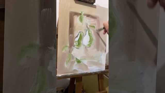 Груши маслом | Часть 1 | Интуитивная живопись смотреть онлайн