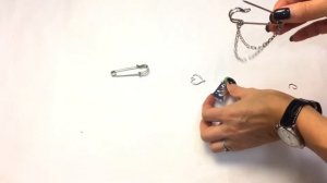 Делаем брошь из булавки и цепочки