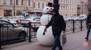 Пранк злой снеговик (Evil snowman prank)