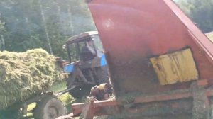 Silage harvesting, KIR-1.5. MTZ-82. Заготовка силоса, КИР-1,5. МТЗ-82