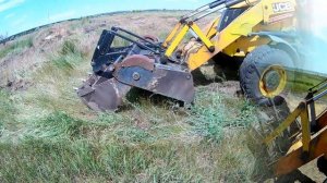 JCB 3CX. Как управлять челюстью, два рычага.