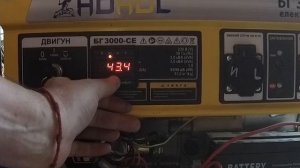 Тест счётчика моточасов и вольтметра на бензогенерат?
