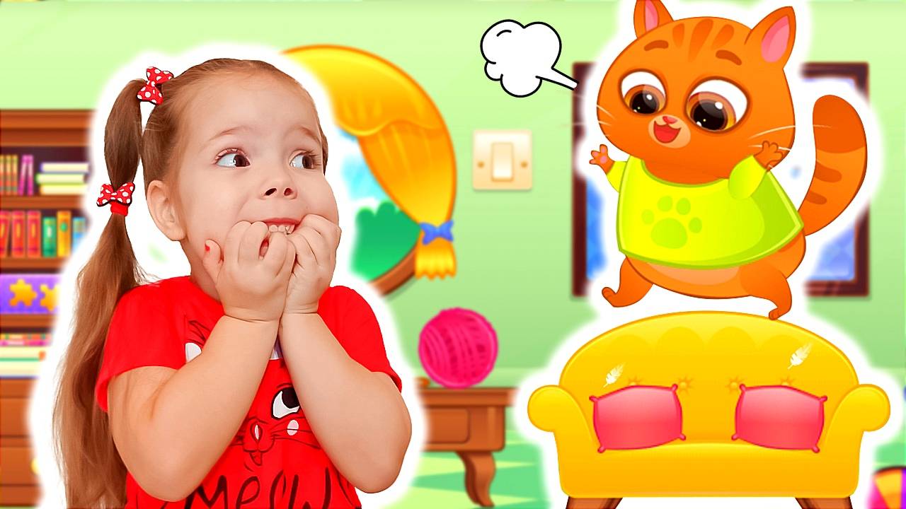 Настя и котик Bubbu учит цвета | Бубу учиться различать цвета