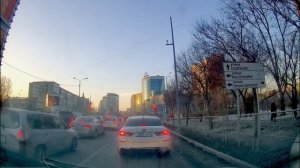 Едем по Тюмени: маршрут до музыкальной школы на автомобиле | Видео с регистратора