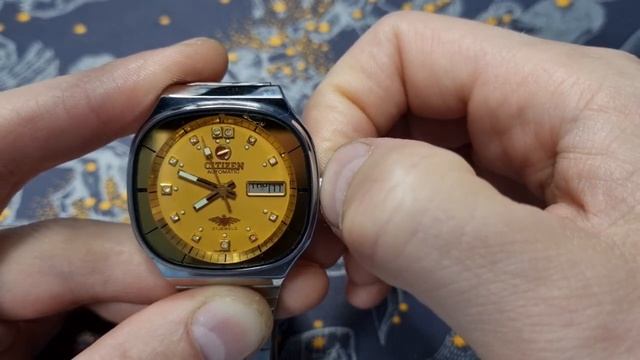 Часы Citizen апельсин 1980е