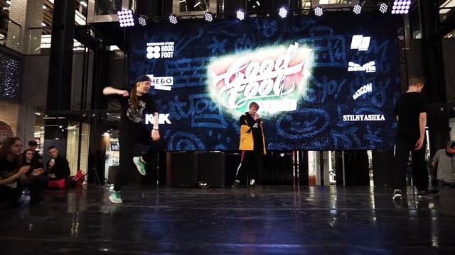 Варакин Влад Vs Панда  | 1/8  Hip Hop Juniors | GOOD FOOT BATLE 2019