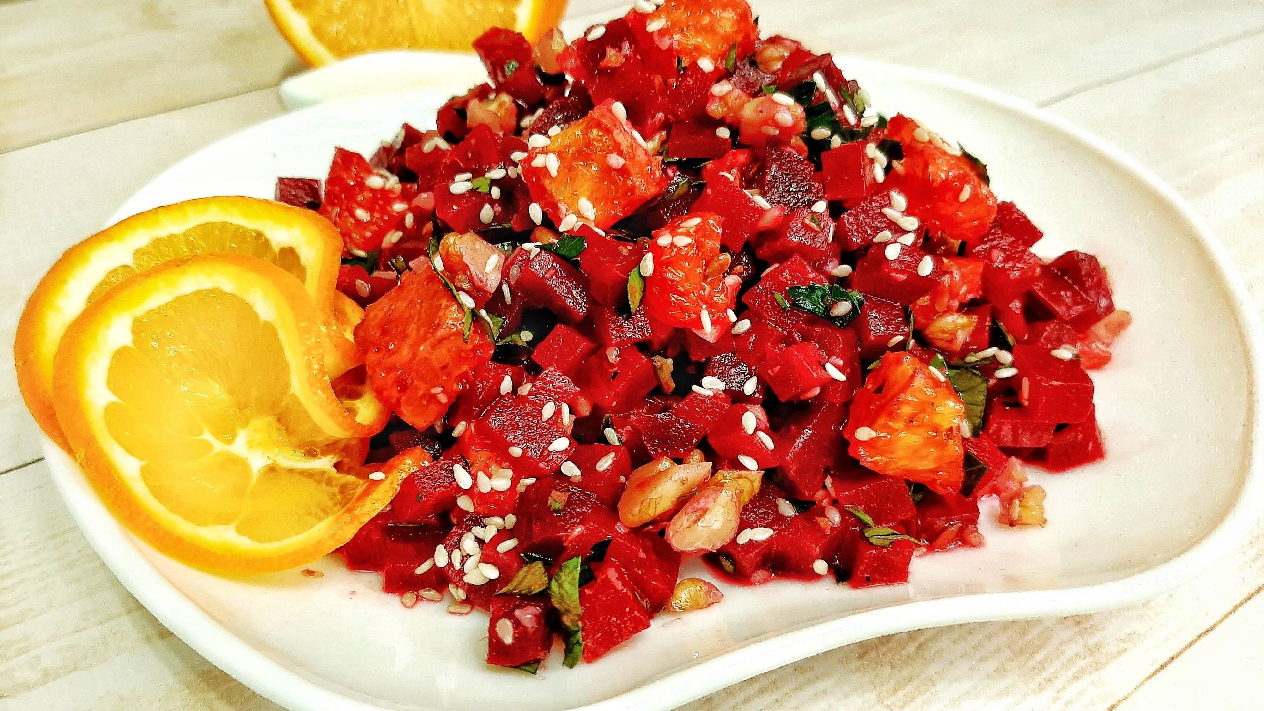 САЛАТ ИЗ СВЕКЛЫ С АПЕЛЬСИНОМ