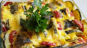 Божественно вкусная запеченная скумбрия с овощами в духовке..