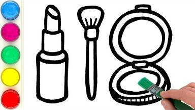 Рисуем и раскрашиваем косметику. Детям и начинающим смотреть онлайн