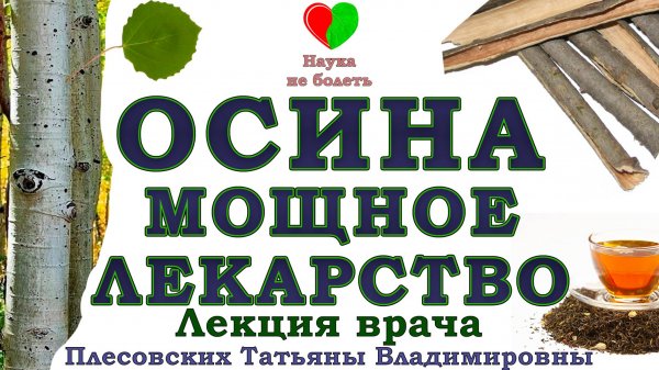 ОСИНА мощное лекарство - ОСИНА ПОЛЬЗА и ВРЕД - Врач Плесовских Т.В.