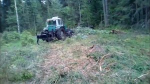 лесной захват и отвал своими руками на тракторе юмз