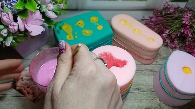 Заливка тюльпанов и милый букетик для девочки !!!!#мыло? смотреть онлайн