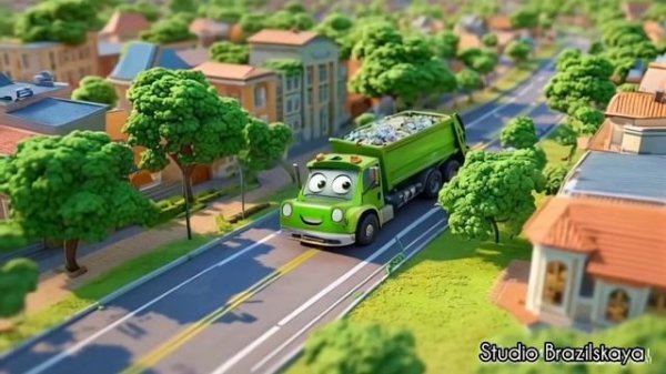 Песенка про мусоровоз Мусик 💥 Детская песенка 😊 Пол?