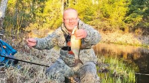 Рыбалка в Карелии. Окунь, язь, плотва в маленьком ручье.