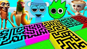 ЛАБИРИНТ С ВЫЖИВАНИЕМ ВСЕХ СПРУНКОВ И МЕМОМ БРЕЙНРОТ В МАЙНКРАФТ