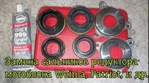 Замена сальников редуктора мотоблока Weima, Patriot, Forza МК 80, Зубр, Нева, Tata