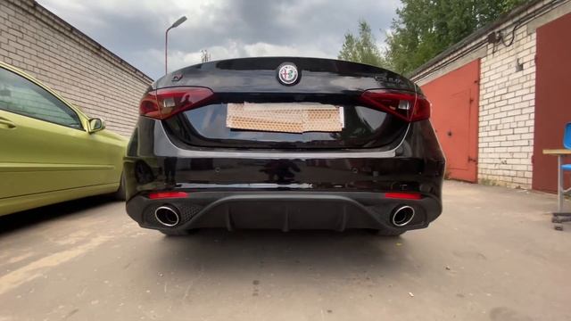 Альфа Ромео Джулия, переделка двойного выхлопа и уста? смотреть онлайн