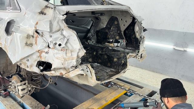 Hyundai Elantra Замена заднего крыла смотреть онлайн