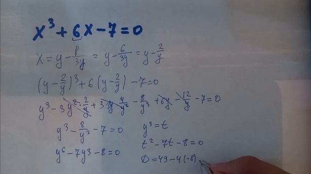 Как решать кубические уравнения методом Кардано смотреть онлайн