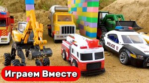 Машинки мультики 🚗 Строительные машинки-трансформеры ! Стройтехника и гараж 🚚