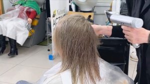 Как закрасить блондин в пепельный русый 7.1, без зелени