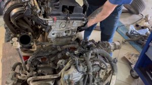 Замена двигателя 4b12 Mitsubishi Outlander #automobile #ремонт #mechanic #ав