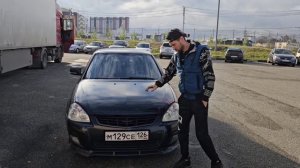 На приору поставил фары в стиле Mercedes! вид огонь.