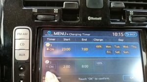 Как настроить таймер зарядки и климата на nissan Leaf