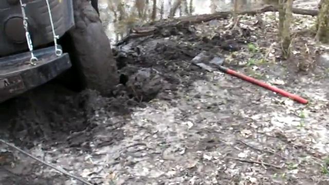 Самарские Дебри 2010 ГАЗ-66 сматывание троса лебедки