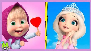 Маша и Медведь vs Царевны.Догонялки Мультгероев.Кто Самый Быстрый