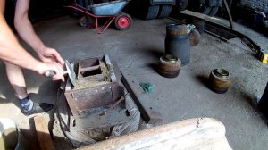 Изготовление блока наборного столба своими руками. Production of concrete blocks with his hands.