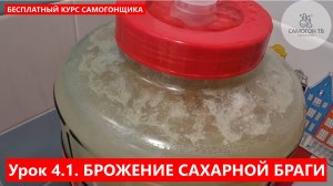 4.1. Ставим сахарную брагу. Практика. Быстрая брага на спиртовых турбо-дрожжах. Часть 2. Брожение