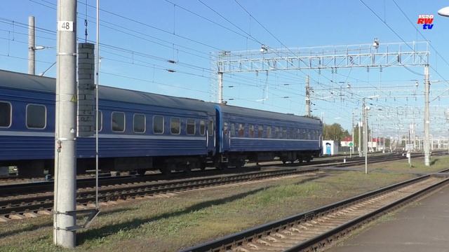 ТЭП70-0358 с поездом №055 Москва – Гомель на станции Жлоби