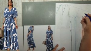 Моделирование. Летнее платье для начинающих. Выкройка № 1713.