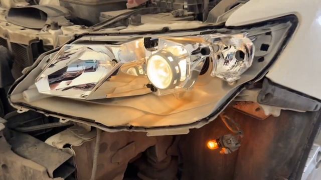 Замена галогеновых линз на bi-led zorkiy a50 в авто Toyota Camry куз смотреть онлайн