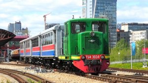 ТУ4-3034 производит маневры с пассажирскими вагонами на станции Екатеринбург-Детский