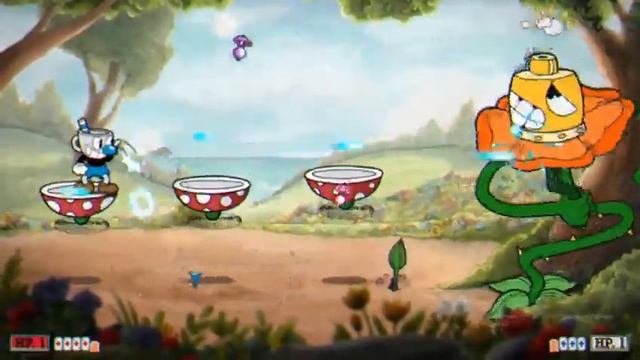 прохождение Cuphead  в двоем с братом 2 часть боевые жабы