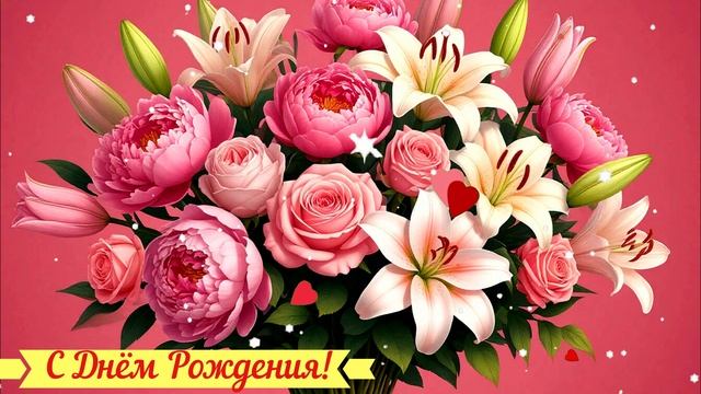 Красивейшее поздравление с Днём Рождения! Открытка Видео смотреть онлайн