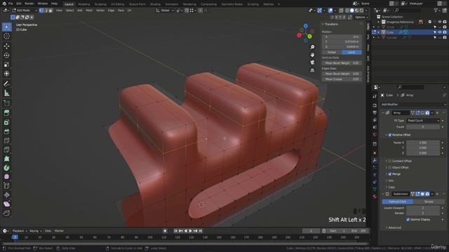 26 - Modeling Top and Bottom Grip Array and Mirror Modifiers смотреть онлайн