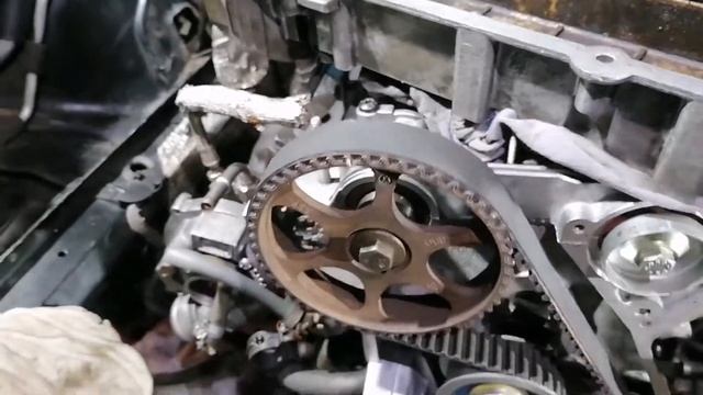 Установка ГРМ на двигателе AMD, AMB, AEB на автомобиле Audi A4, смотреть онлайн