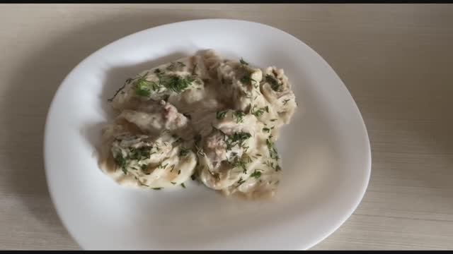 ПЕЛЬМЕНИ из ЛАВАША в сметанном соусе