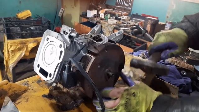 Как установить маховик двигателя 168F, 170F, 177F, 188F. смотреть онлайн