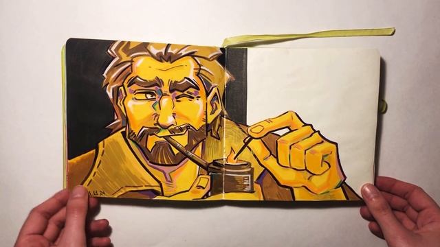 Обзор на зеленый скетчбук | Sketchbook tour смотреть онлайн