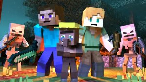 Алекс и Стив против Армии скелетов и Херобрина майнкрафт мультфильм